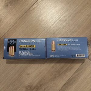 PPU 9mm Luger 115gr FMJ