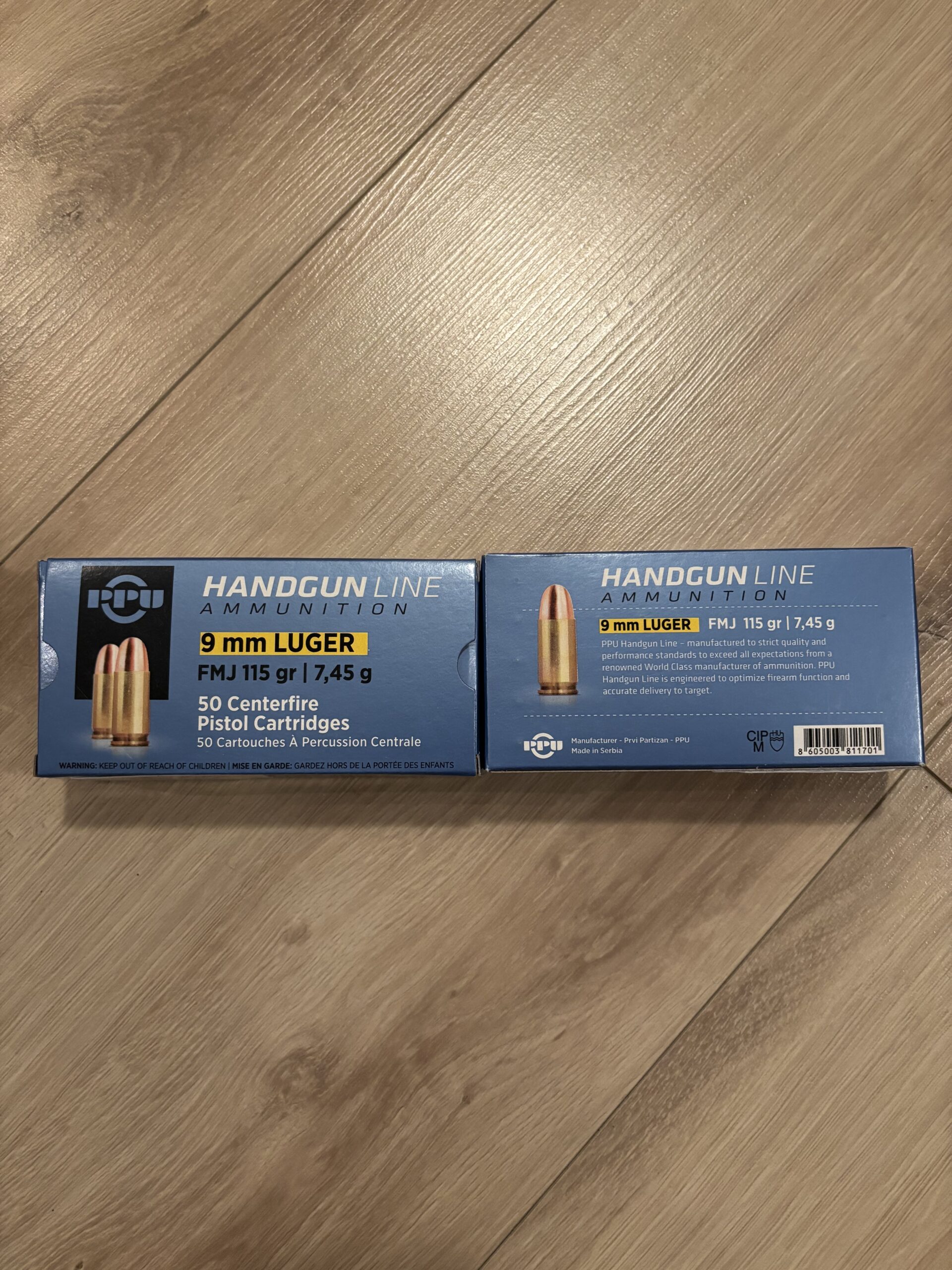 PPU 9mm Luger 115gr FMJ