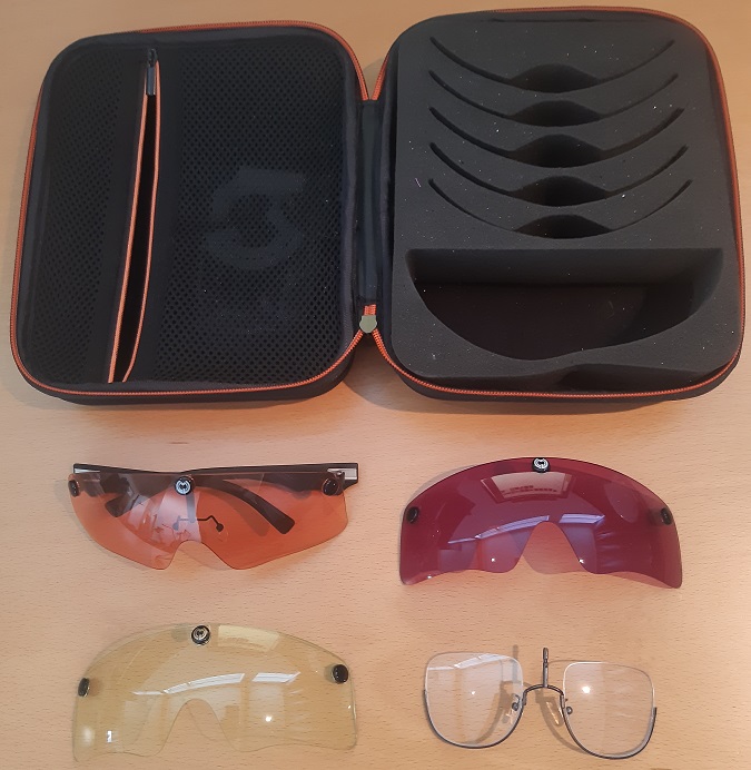 Castellani C-MASK II gleraugu m. 3 litum, tösku og inserti fyrir gler m. styrk