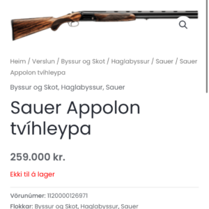 Sauer Appolon 12 Gauge haglabyssa