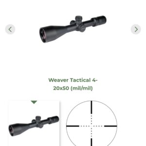 Weaver Tactical 4-20x50 (mil/mil)